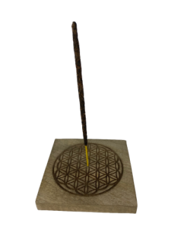 Preview: Räucherstäbchenhalter Blume des Lebens quadratisch